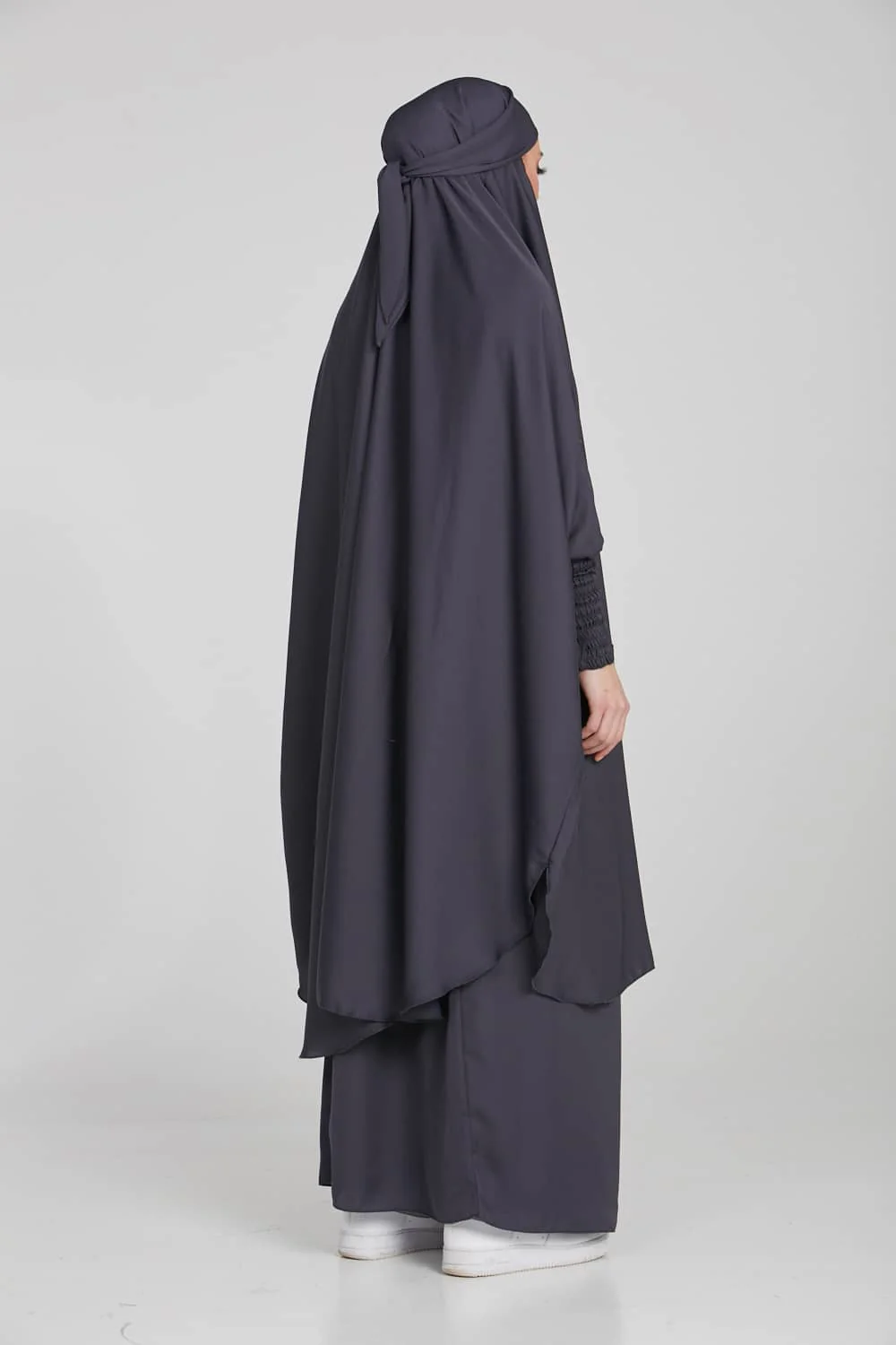 Two Piece Jilbab/Prayer Set - Pebble - Image 4