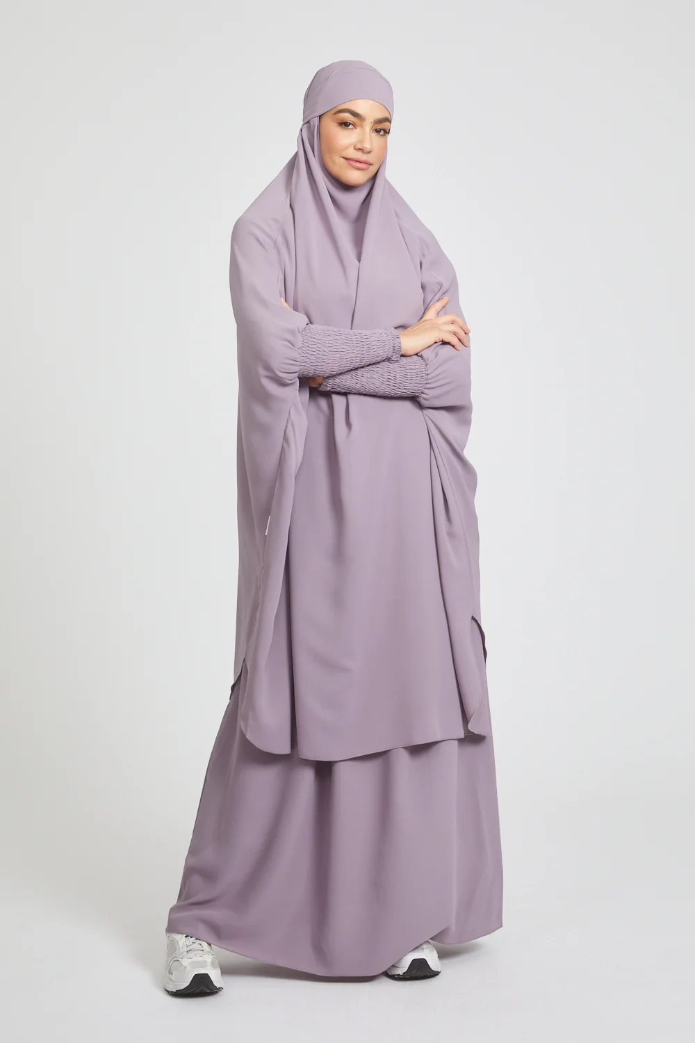Two Piece Jilbab/ Prayer Set - Royal Lilac - Image 2
