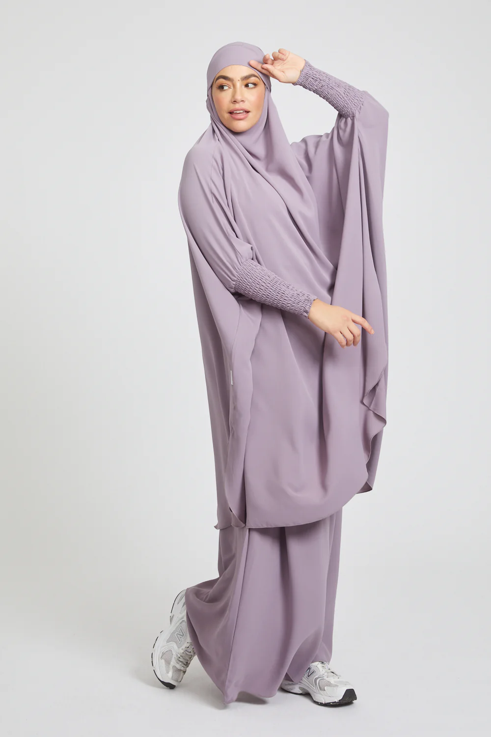 Two Piece Jilbab/ Prayer Set - Royal Lilac - Image 3