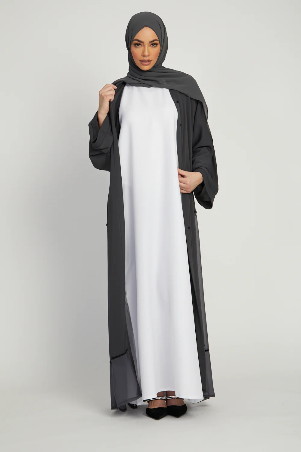 White Inner Slip Dress - LONG SLEEVE - Image 3