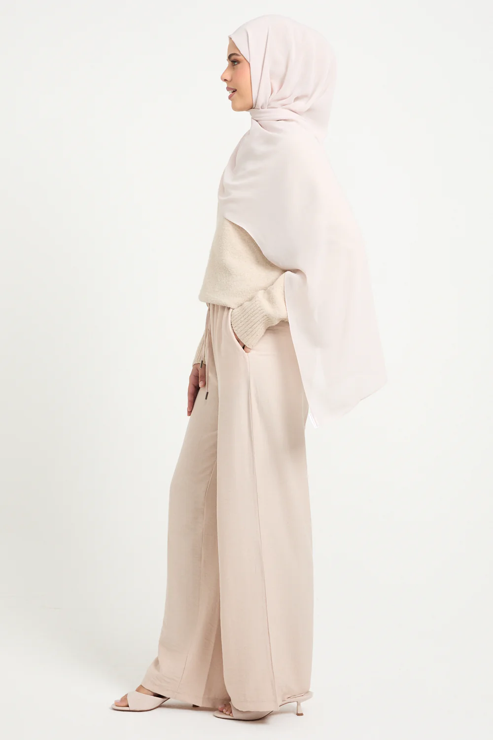 Wide Leg Trousers - Natural - Image 4
