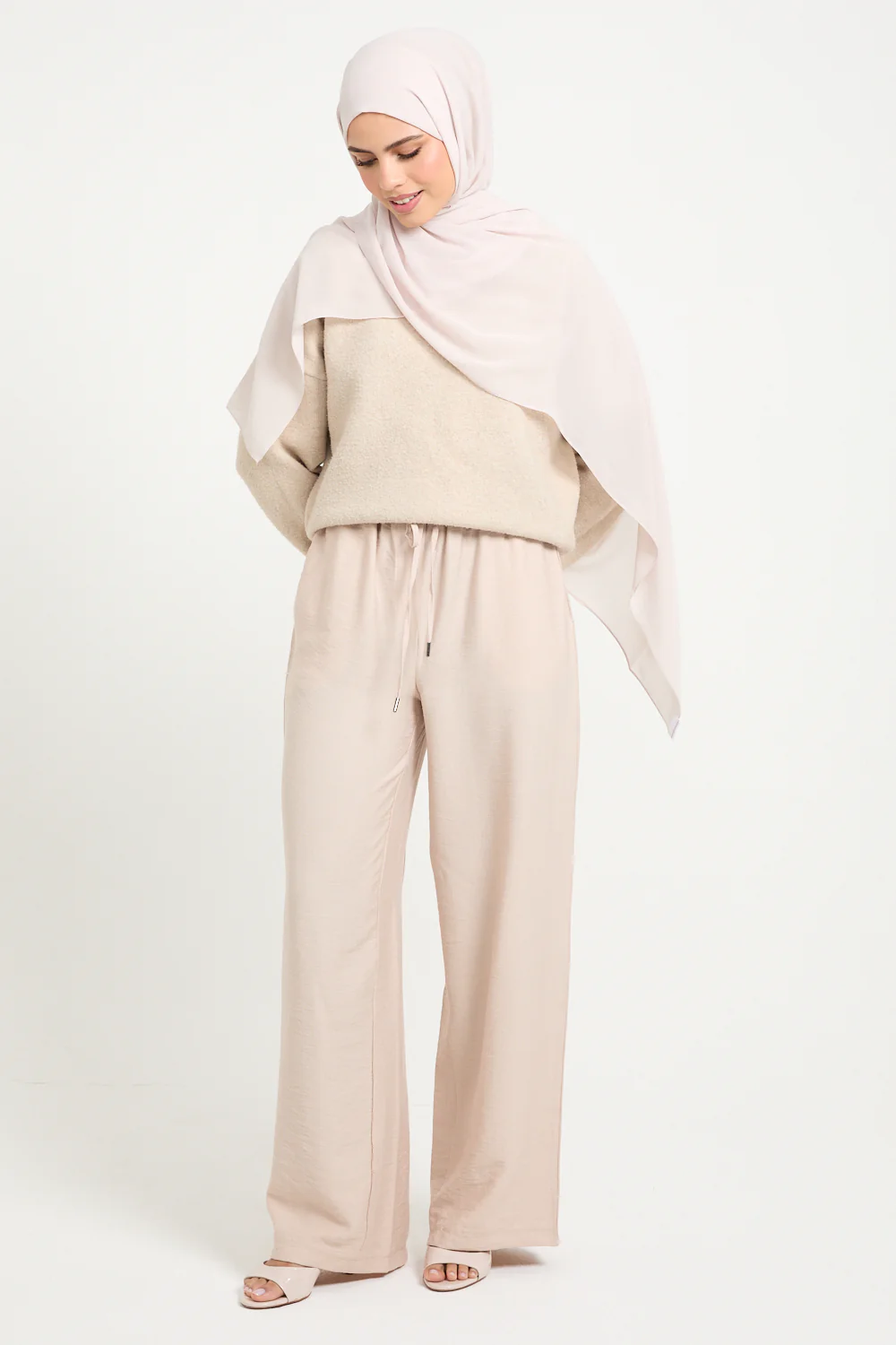 Wide Leg Trousers - Natural - Image 5